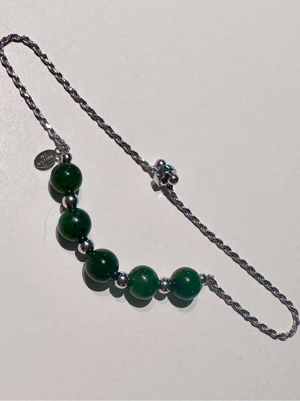 Jade & Sterling Silver Toggle Bracelet - JOY Collection